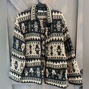 Vintage Black and Tan Patterned Jacket